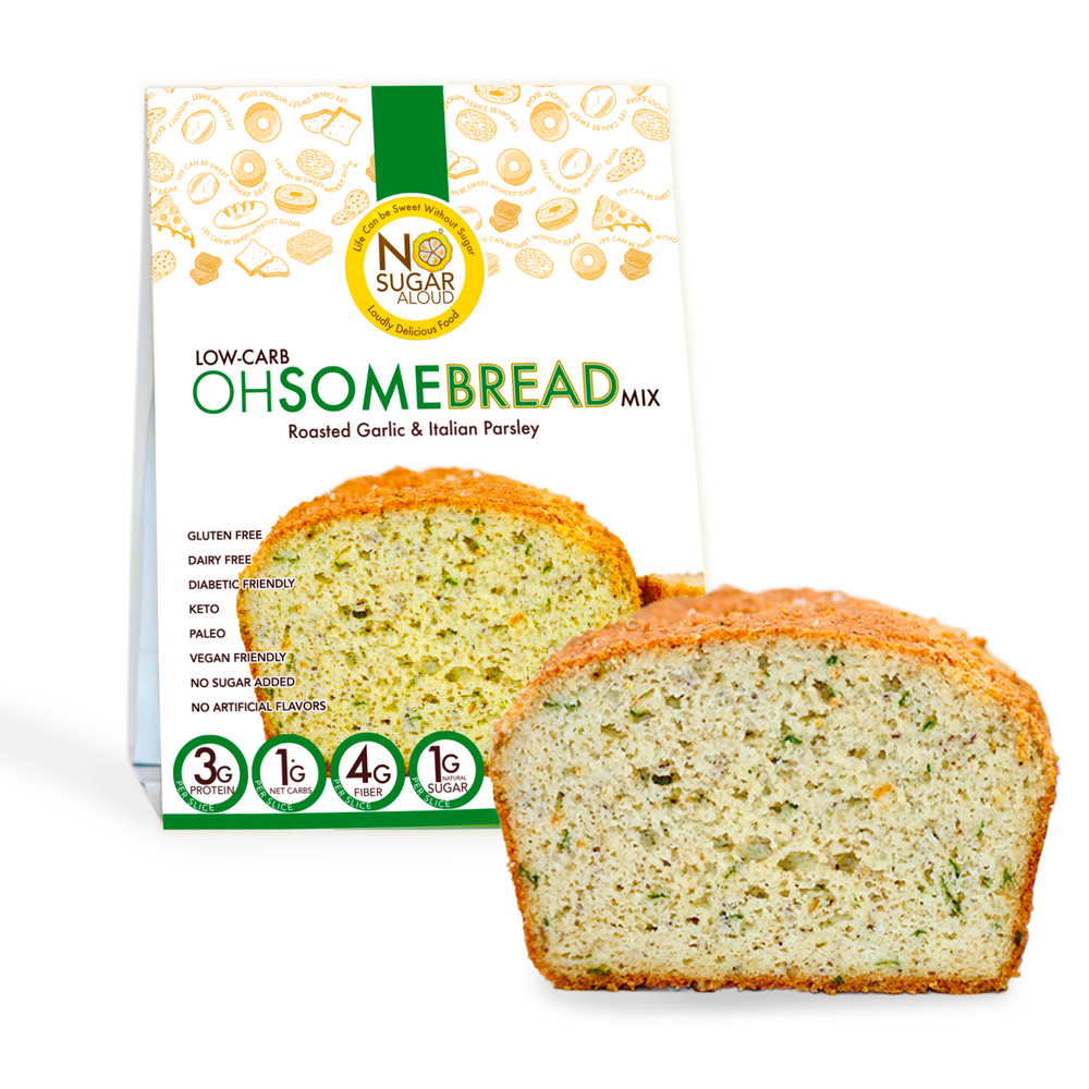 OHSOME Bread Mix Roasted Garlic (Keto, Vegan & Diabetic Friendly)